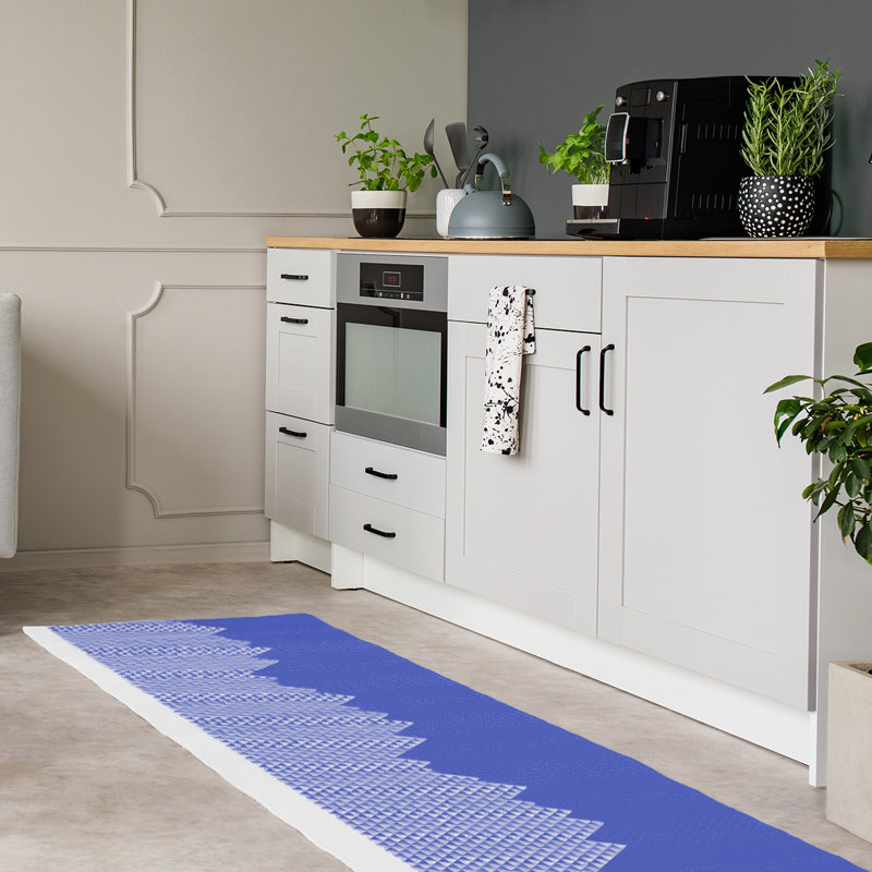 Tapis de mountain blue area, Tapis de couloir 2 pi 6 po x 8 pi