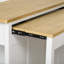 Îlot de cuisine de 47 po avec table de salle à manger extensible, table de cuisine en placage de bois d'hévéa avec support de rangement interne, prise de courant, îlot de cuisine avec rangement 2 tiroirs et 2 armoires-1274661368