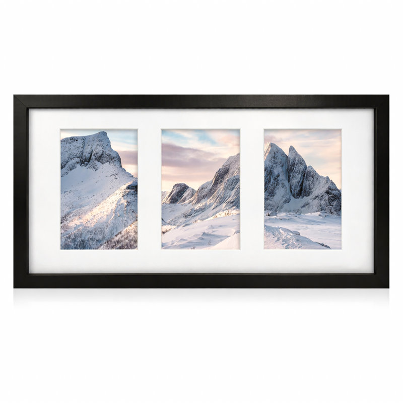 Domic Picture Frame with Mat, Black
