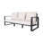 Comfortable Three And Rectangular Table, Gray Plushy Cushion, Strong Aluminum Frame & Coffee Table , Comfy