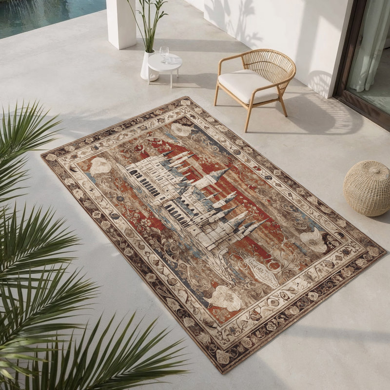 Skyward Spires Indoor And Outdoor Area Rug, Rectangle 1'6" x 2'6"