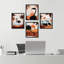 «Tropical Jungle Island Flamingo Birds», impression sur papier 4 pièces-93012570-93012573