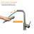 Brushed Nickel Kitchen Faucets With Pull Down Sprayer, Single Handle Kitchen Sink Faucet With Pull Out Sprayer