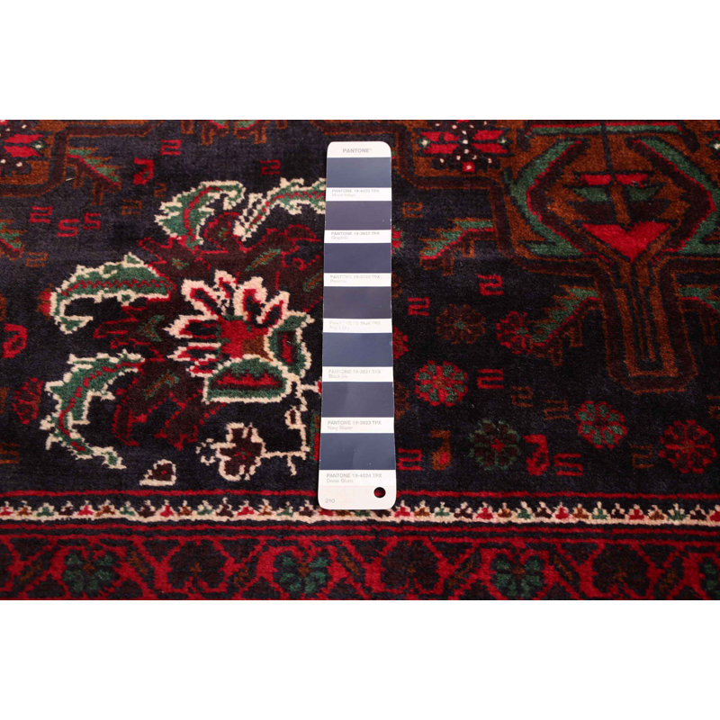 Tapis bleu marine Teimani 3 pi 11 po x 6 pi 8 po