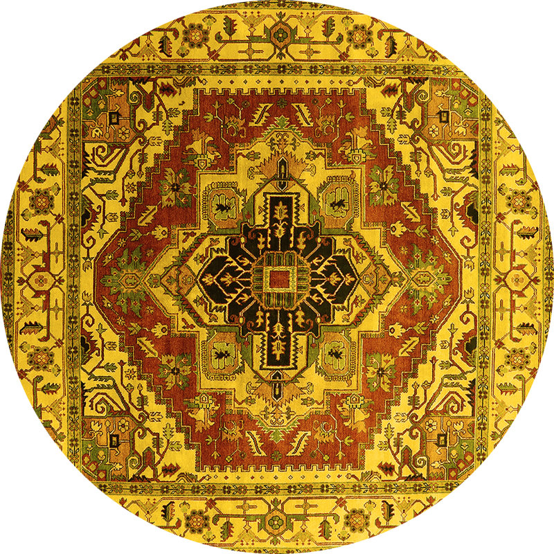 Tapis jaunes modernes Mid-Century 2628