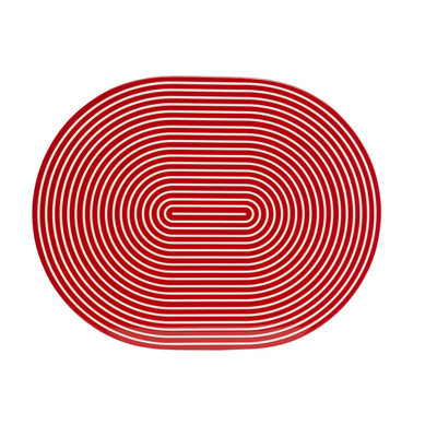 Lacquer Stripe Placemats - Red & White