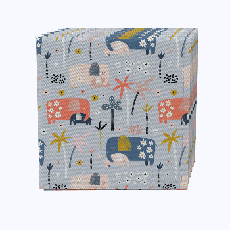 100% Cotton Abstract Square Napkin