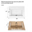 Plateau de meuble-lavabo simple blanc 28 po x 19 po avec 1 trou de robinet et trop-plein (lavabo seulement)