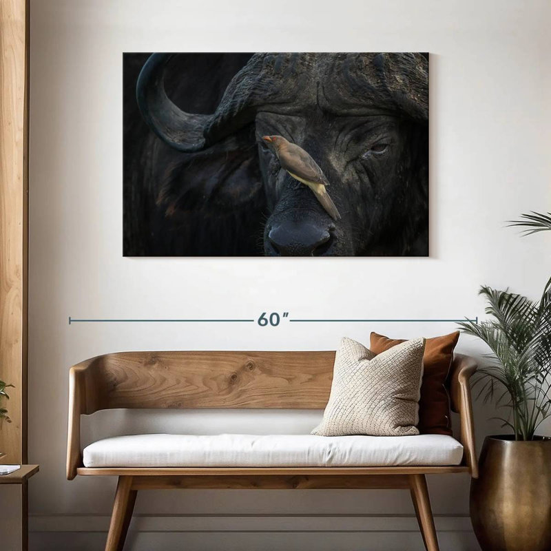Brampt Bird On Buffalo, 30" H x 45" W