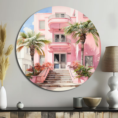 Hillhouse - Cityscapes Round Metal Art
