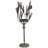 Mia Candle Holder, 18 Inch Black Branches With Pinecone Accents
