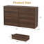 Commode moderne en bois à 8 tiroirs de 54 po de largeur avec tiroirs de rangement profonds, fabrication durable, dispositif anti-basculement et utilisation dans plusieurs pièces-133286589-133286590