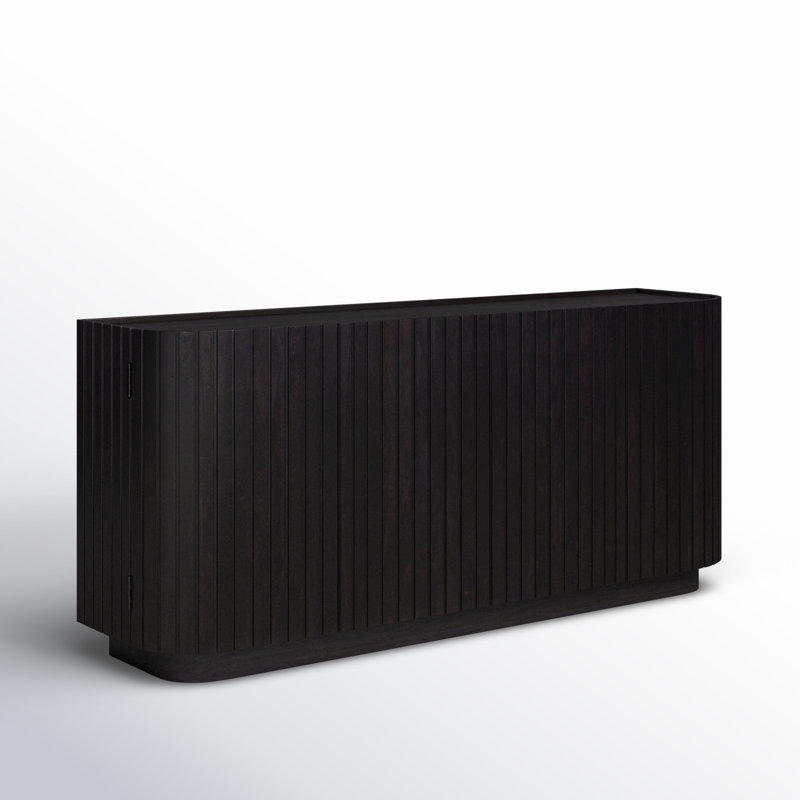 Povera 72'' W Solid Wood Sideboard, Black