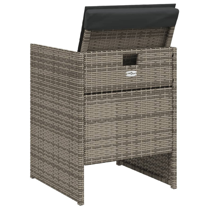 Patio Dining Set with, Grey Cushion/Grey Frame