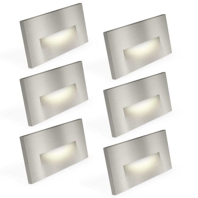 Aluminium Step Light, Nickel brossé, 6