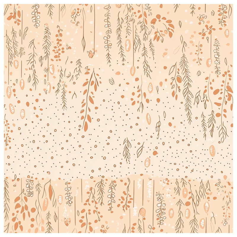 Jeté Floral, L 60 po x l 50 po, Beige floral / pois