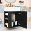 Meuble-lavabo de salle de bain avec lavabo, tablettes et barre à serviettes-367247555