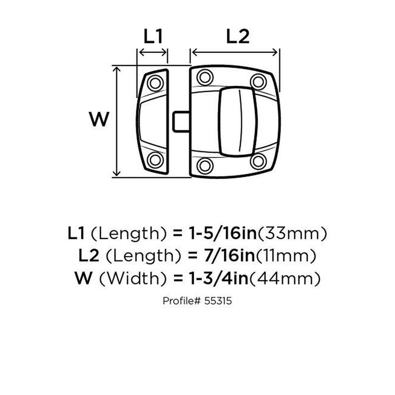 Highland Ridge Latch, Polished Nickel