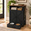 Meuble pour gamelles de chien avec 2 bols surélevés et rangement-135696191
