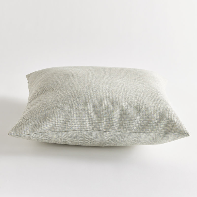 Gage Polyester Throw Square Indoor/Outdoor Pillow Cover & Insert, Subtle Blue, 24"H x 24"W