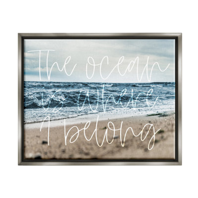«Ocean Is Where I Belong Beach Waves Floater», art mural par Lil 'Rue