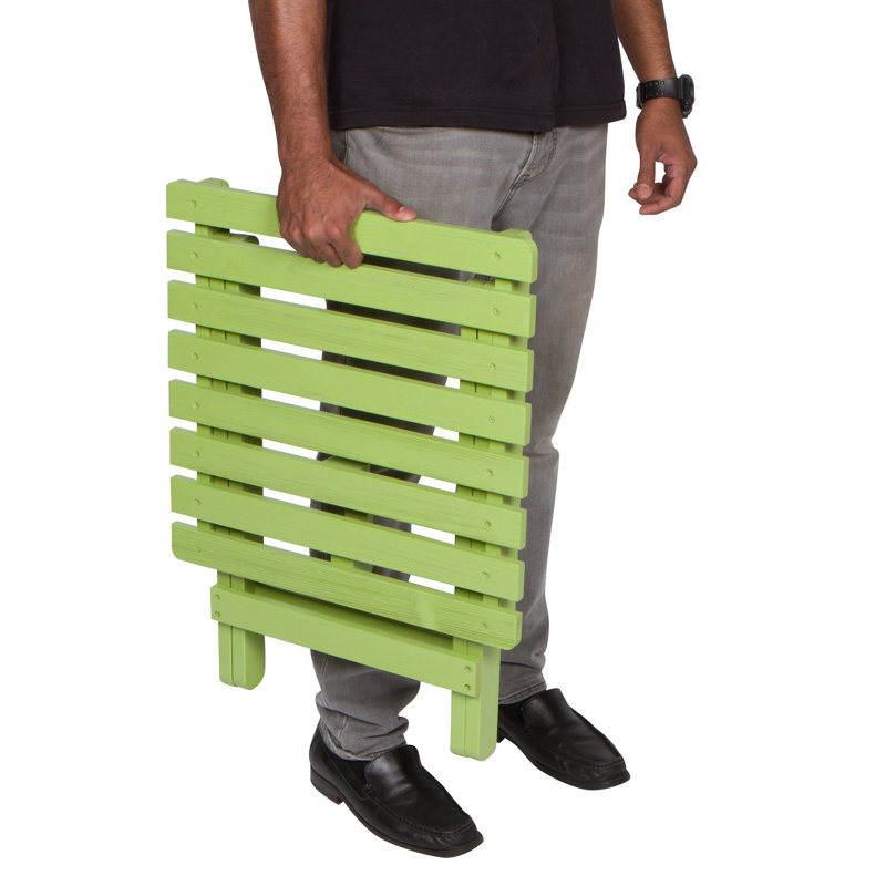  Table d'appoint carrée pliante d'extérieur Grandview assemblée, Vert citron