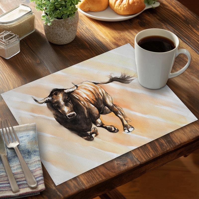 Napperon Bull Décoration de chambre d'animaux de ferme