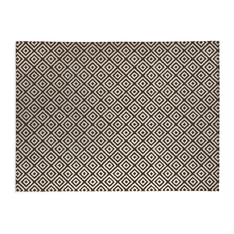Tapis de cuisine Ikat, Rectangulaire 2 pi x 3 pi, Brun moka