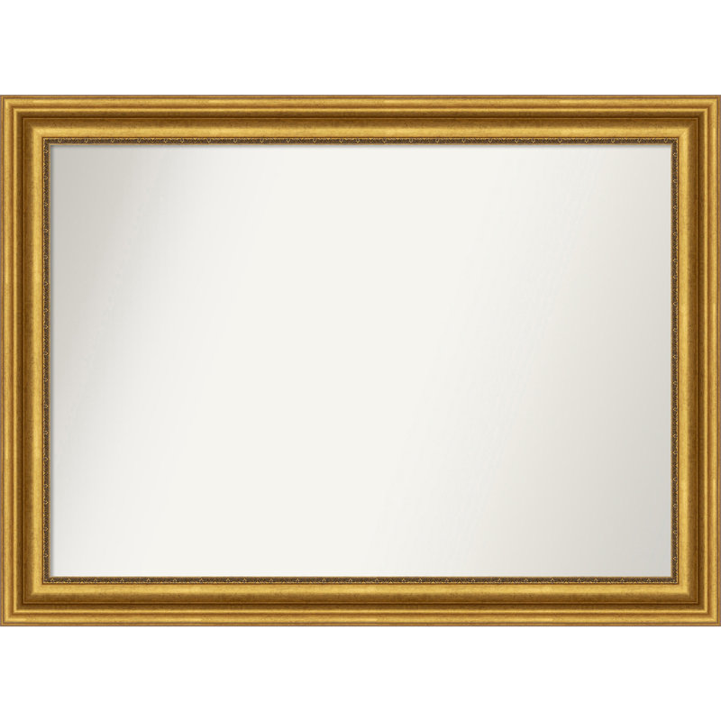 Miroir de salle de bain Jashawna, 33,75 po x 45,75 po, Doré