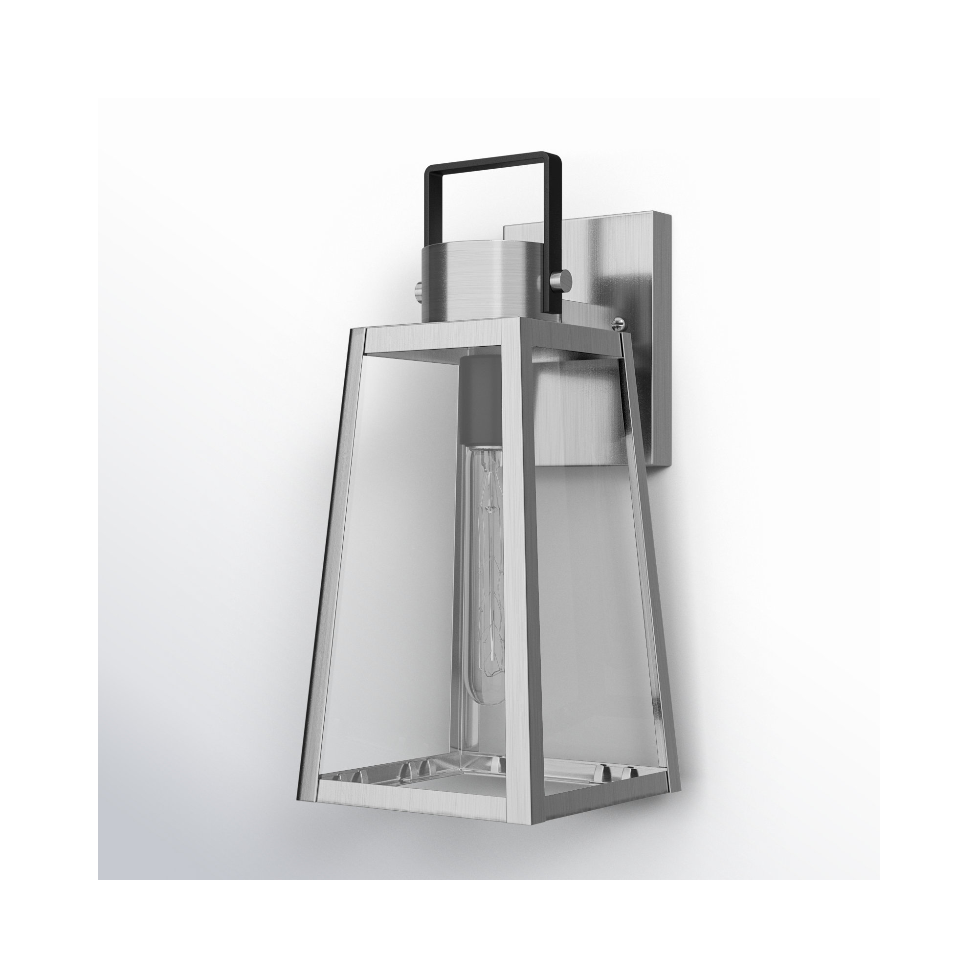 Kiwa Single Light Bell Outdoor Aluminum Wall Light, 15.2" H x 7" W x 8.5" D, Gray