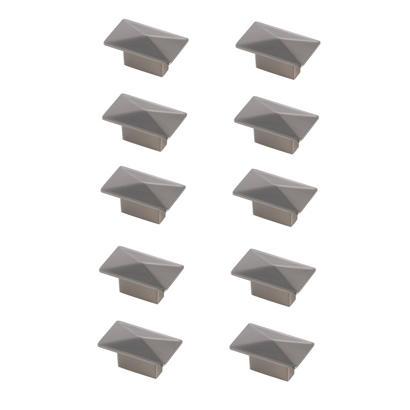 Jax 1.9" Length Rectangular Knob, Brushed Nickel