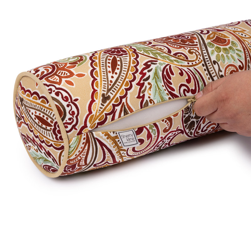 PAISLEY ENSEMBLE DE MOTIFS FLORAUX DE 2 BOLSTER AVEC MOUSSE MOUSSE