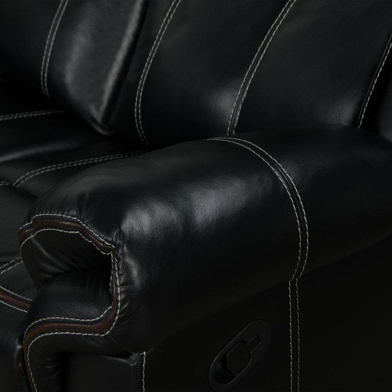 Canapé modulaire Jevita, Similicuir noir