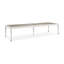 Solid Wood and Glass Extendable Dining Table