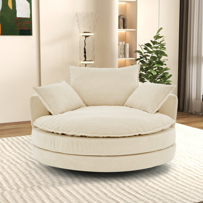 Fauteuil demi-tonneau rotatif 57,3 po