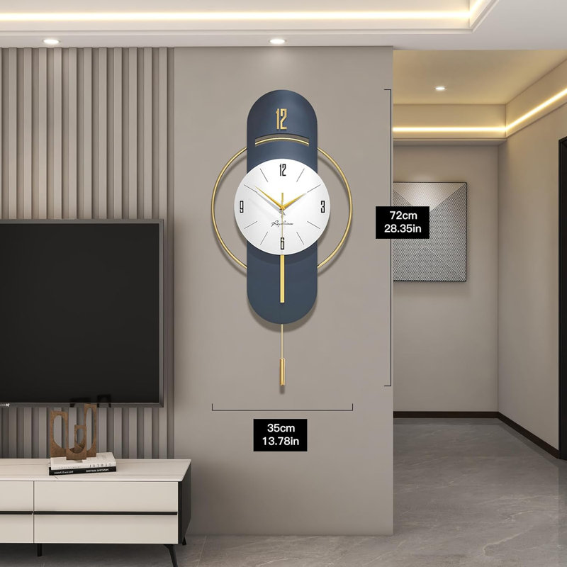 Horloge murale moderne en bois Demet, Petit