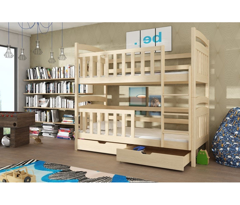 Seb Bunk Bed with Storage Included, Pine 