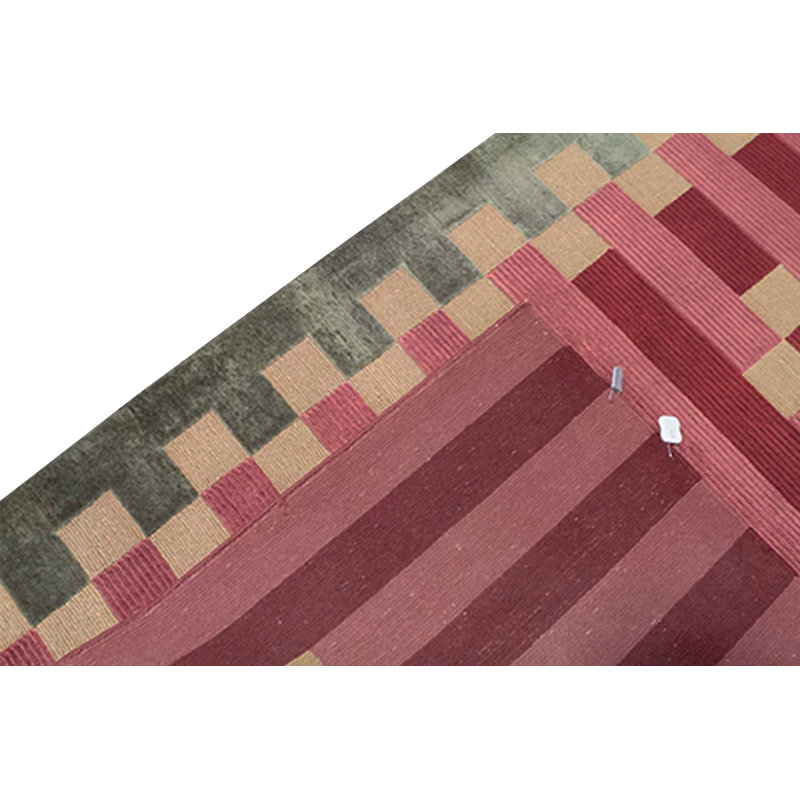 Hand-Knotted High-Quality Red and Beige Area Rug