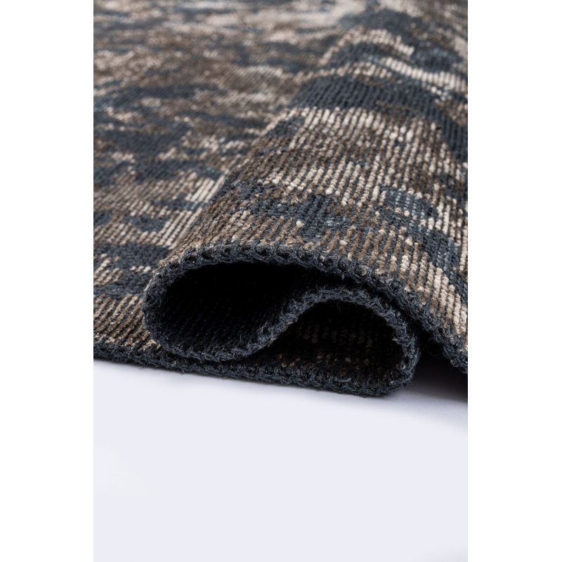Rapture Blue/Beige/Gray Damask Luxury Area Rug, Rectangle 7'10" x 9'10"