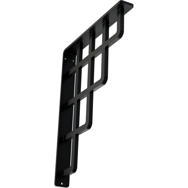 Support en fer forgé Diane, H 12 po x l 1,5 po x P 10 po, Noir