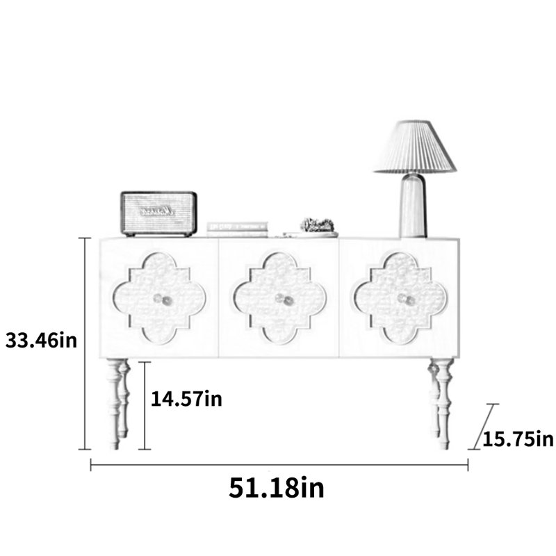 Buffet Light Luxury, Noir