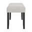Banc de salle à manger rembourré gris clair 1pc-1632560623