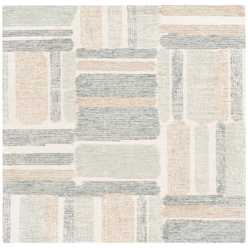 Tapis en laine / coton touffeté à la main Angeli, Carré 5 pi
