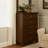Reno Tall Dresser Chest, 5 Drawer Nickel Round Knobs, Brown Solid Wood
