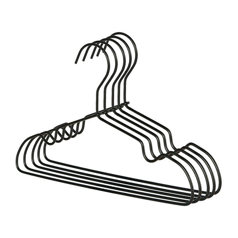 Harbour Housewares - Metallic Children's Coat Hangers, Black