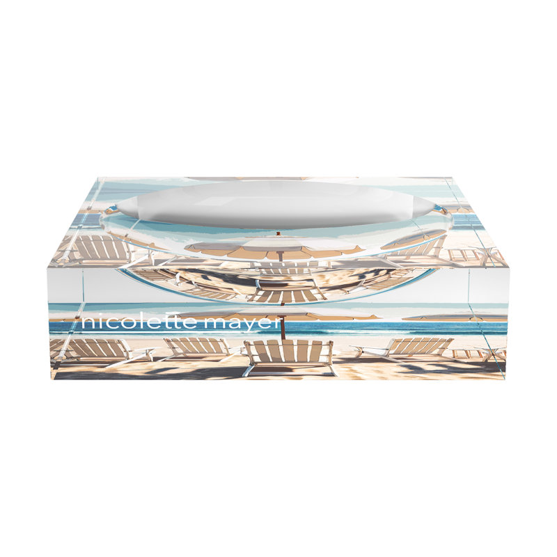 Beach ion Acrylic Candy Catchall Dish, 6"W x 6"D x 2"H