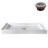 48 in. x 36 in. Alcove Acrylic Shower Base in Glossy White With Center Drain, Drain Included-115183593