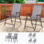 Ensemble de 2 chaises de patio pliantes empilables avec accoudoirs, sans assemblage