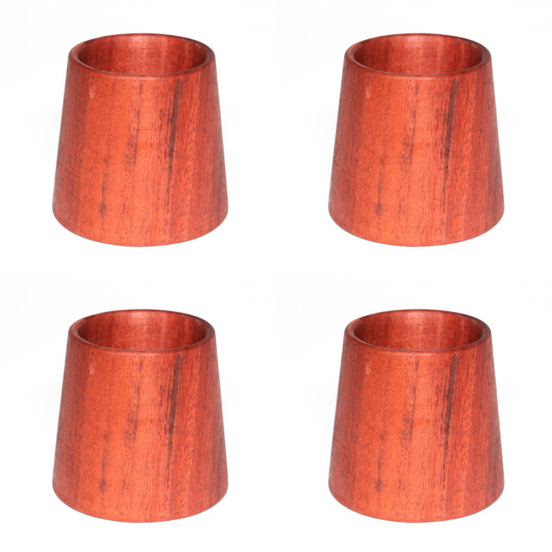 Ensemble de 2 tasses inclinées en bois de hêtre, 4