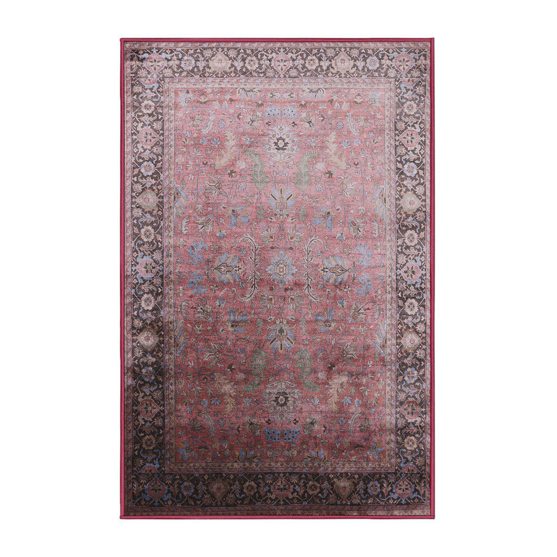 Tapis brun à motif oriental, Tapis de couloir 2 pi x 5 pi